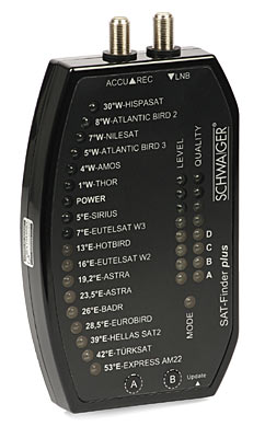 Wskaźnik sygnału Schwaiger SF9000 z identyfikacją satelitów + walizka i akcesoria